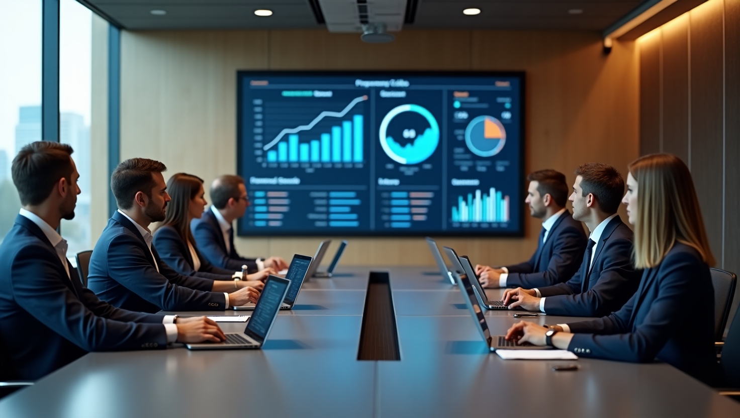 Equipa de consultores financeiros